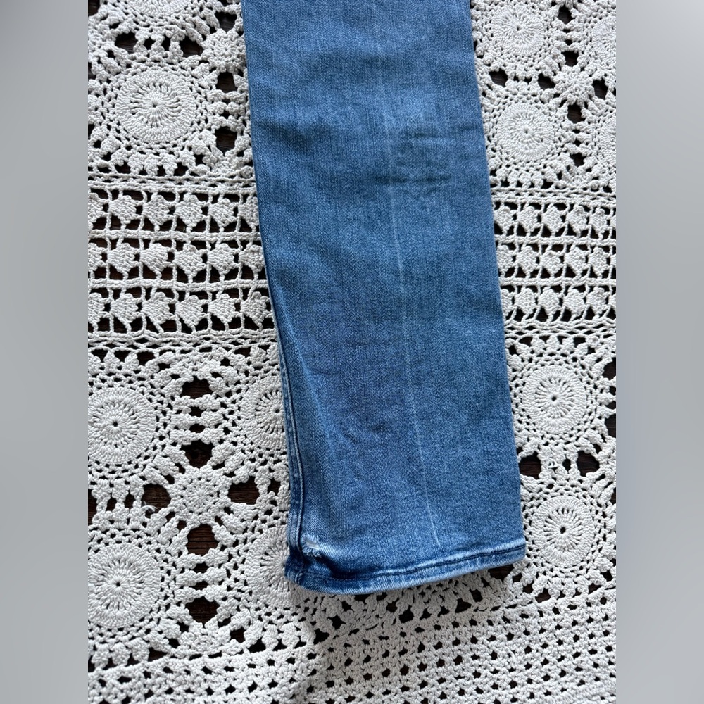 Mother The Mid Rise Dazzler Ankle Jeans We The Animals Size 27 Soft Stretchy - Picture 12 of 16